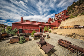 Front view of the Argo Gold Mill Museum in Denver Mountain Area, Colorado.
