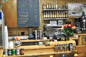 Arrowhead Pont Campground Cabins and RV Park cabins espresso bar, The Colorado Vacation Directory