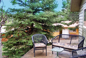 Pation grill at Bear Paw Cabin and Double K Ranch in Estes Park Colorado