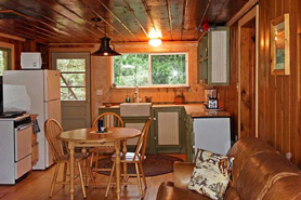 Fully equipped kitchen at Bear Paw Cabin and Double K Ranch in Estes Park Colorado
