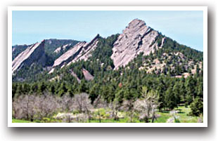 Chautauqua Park and the Flatirons near Boulder, Colorado