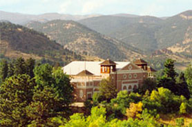 Arial view of the Colorado Chautauqua in Boulder, Colorado