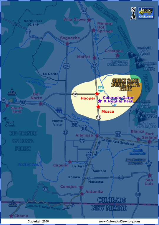 Colorado Gator & Reptile Park, Colorado Map, The CVD