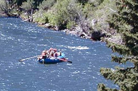 Rafting on river with Cottonwood Cove Guest Ranch in Creede Colorado