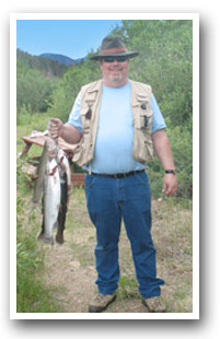 Man catching a lot of fish, Colorado Vacation Directory