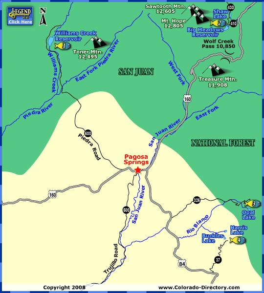 Pagosa+springs+co+map