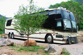 RV at the Glenwood Canyon Resort in Colorado