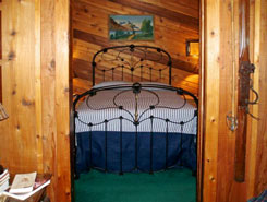 main bedroom of cabin #5