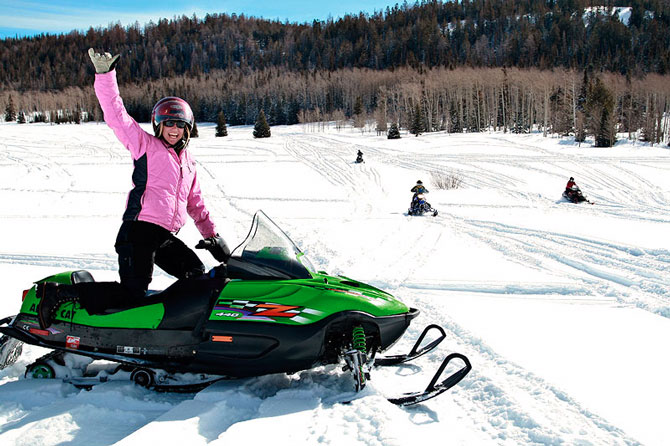 Snowmobiling with Grand Adventures in the Winter Park, Colorado area