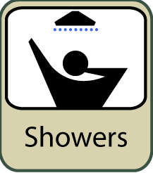hot showers on-site, Colorado