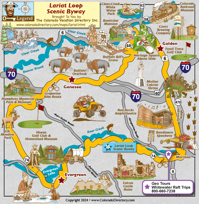 Lariat Loop Scenic Byway Map, Colorado