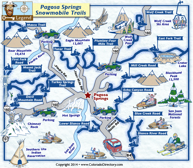 Wolf Creek Snowmobile Trails Map | Colorado Vacation Directory