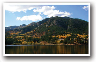 A calm Lake San Isabel in the fall in Colorado