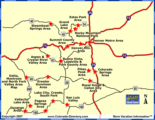 Colorado Maps | Local Area | CO Vacation Directory