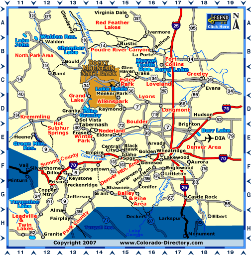 North Central Colorado Map