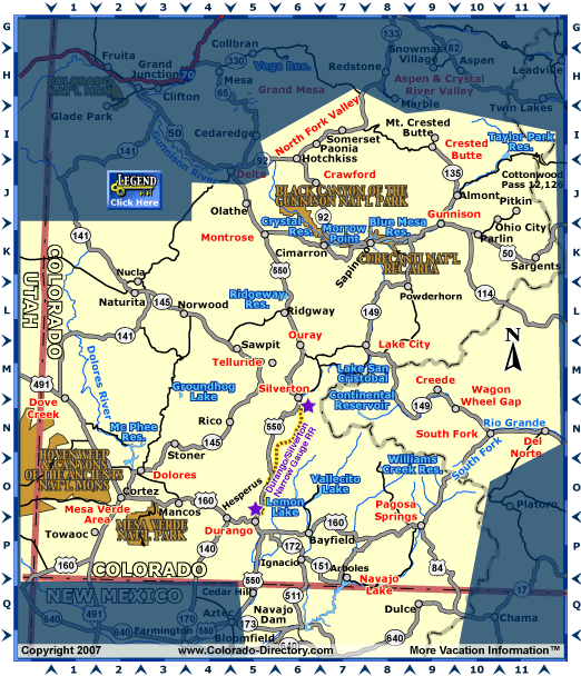 Colorado Maps, Southwest Region, The CVD
