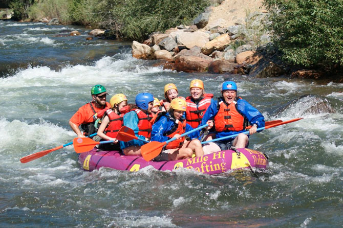 Whitewater raft with ATV Tours @ Mile Hi Rafting in the Denver Mountain area