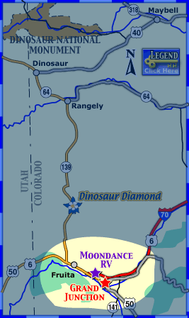 Dinosaur Diamond, Colorado Map, The CVD