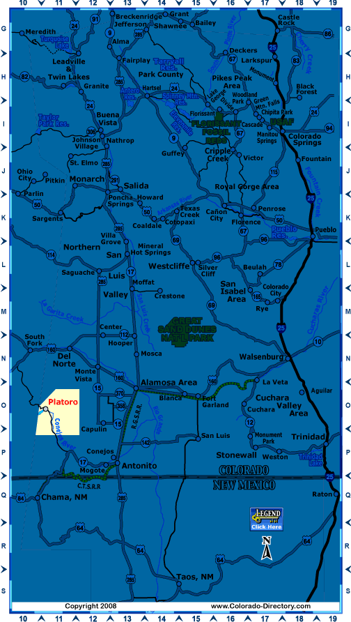 Platoro, South Central Colorado Map, The CVD