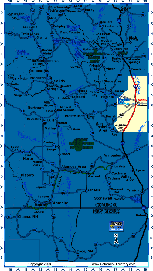 Pueblo, South Central Colorado Map, The CVD