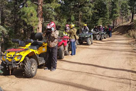 Full line of Quad ATVs to take on tours at Rockhound ATV Tours Guided in the Pikes Peak Area, Colorado