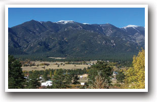 Greenhorn Valley and Greenhorn Mountain near San Isabel in Colorado