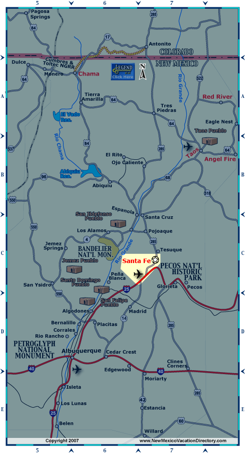 North Central New Mexico Map