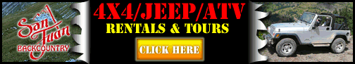 click here for 4x4, Jeep and ATV Rentals in Silverton, Colorado, The CVD