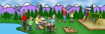 Colorado family friendly rentals and accommodations illustration