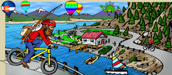 Colorado family activities and fun things to do illustration