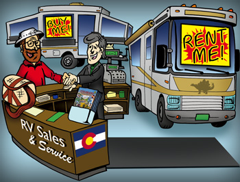 Colorado rv sales, service and rentals illustration
