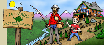 Colorado vacation homes rentals illustration