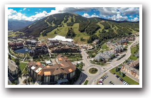 Summertime view of Copper Mountain Resort, Colorado