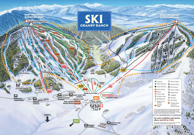 Sol Vista Ski Resort Trail Map