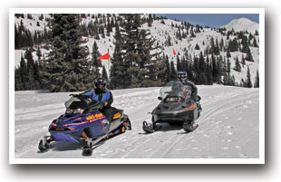 Snowmobiling in the South Fork Area, Colorado