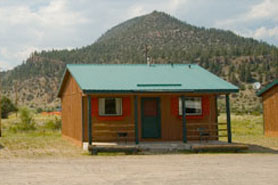A cabin at South Fork Lodge, Cabins & RV Park, in the South Fork Area