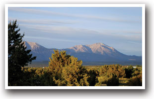 View of mountain near Lathrop State Park, Walsenburg, Colorado