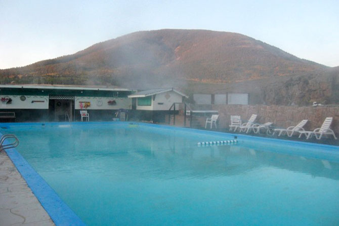 A pool at Waunita Hot Springs Ranch in Gunnison, Colorado