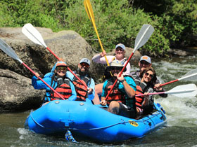 Rafters on Taylor River with Three Rivers Resort and Outfitters in Gunnison, Colorado. Paddle Shop.