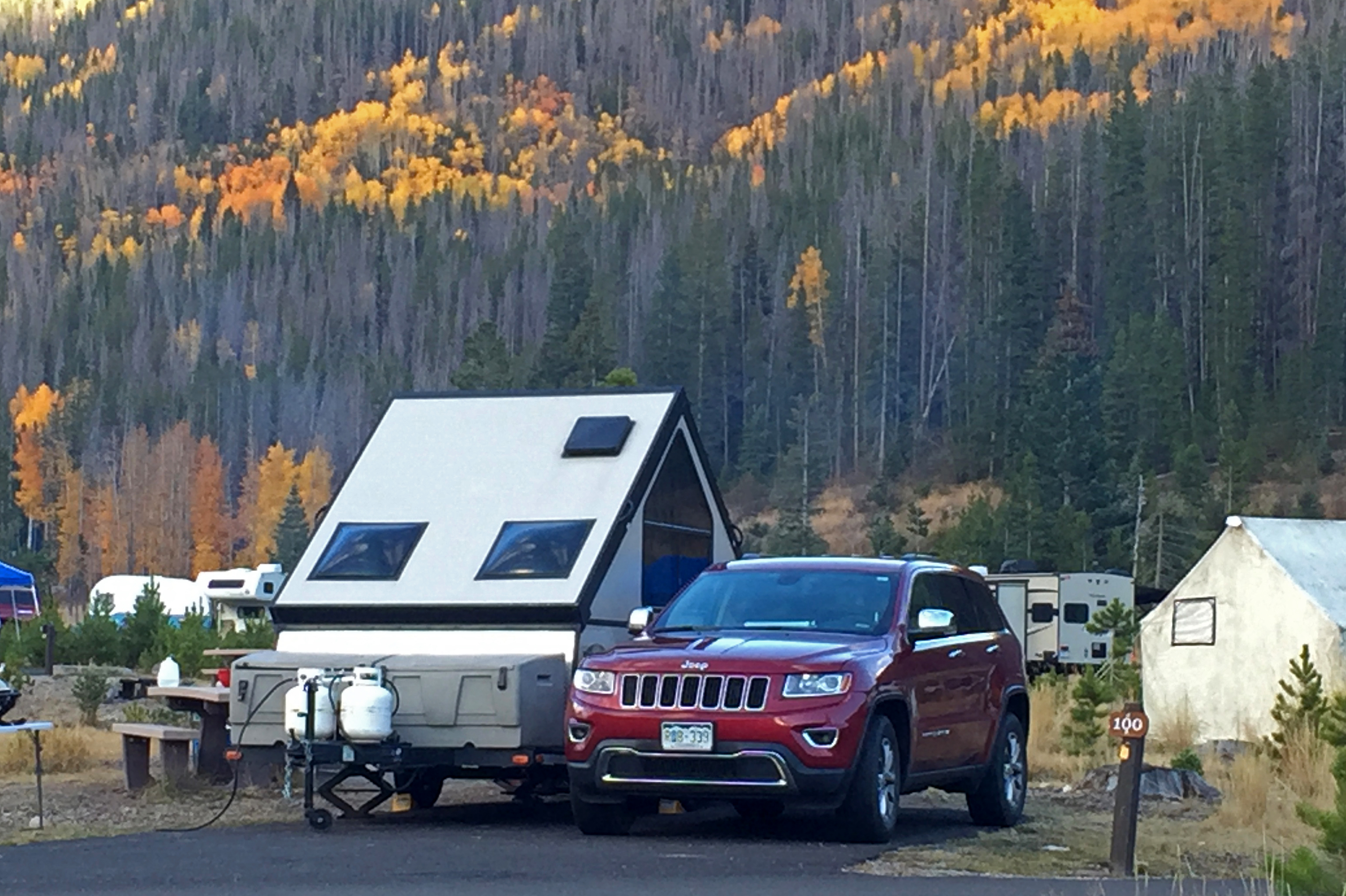 A pop up trailer from Adventure Camper Rentals in Southeast Metro Denver, Colorado