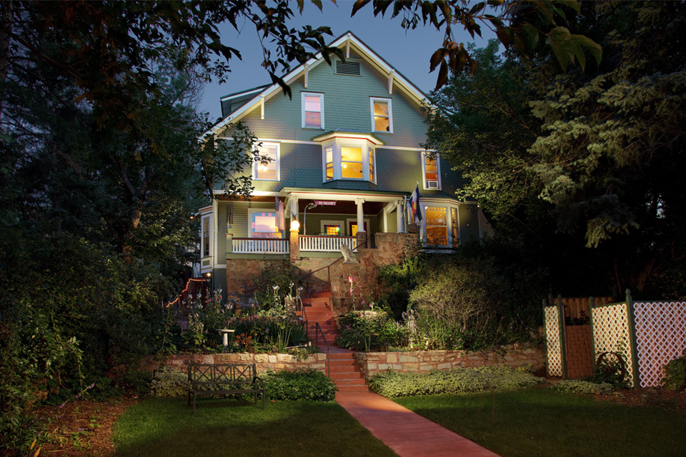 Victorian Exterior of Avenue Hotel Bed and Breakfast and Carriage House located in the Pikes Peak area of Colorado