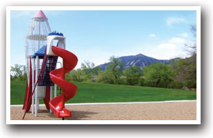 Scott Carpenter Park's playground - The Rocketship in Boulder, Colorado