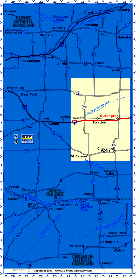 Eastern Colorado Map