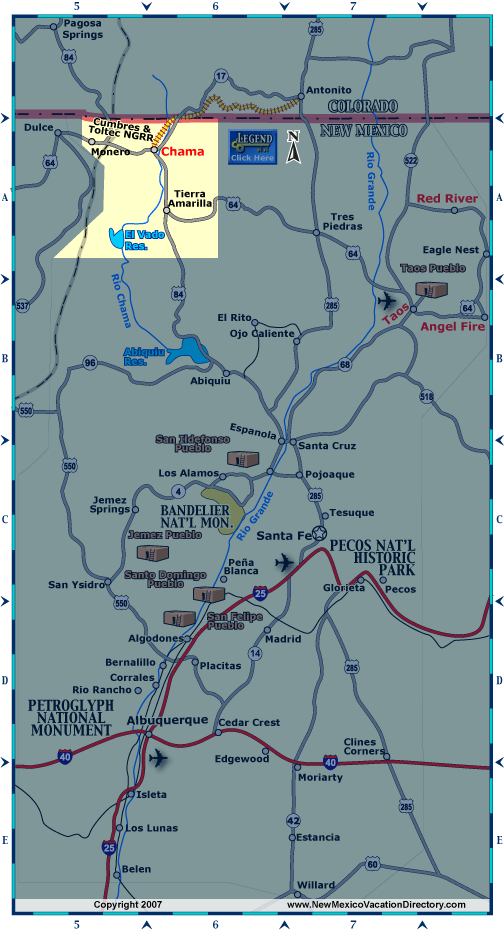 North Central New Mexico Map