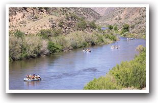 Rafting down the Rio Chama Canyon, New Mexico