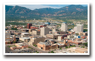 Colorado Springs, Colorado from the air