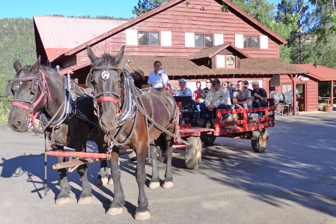 A hayride at Colorado Trails Ranch located in Durango, Colorado