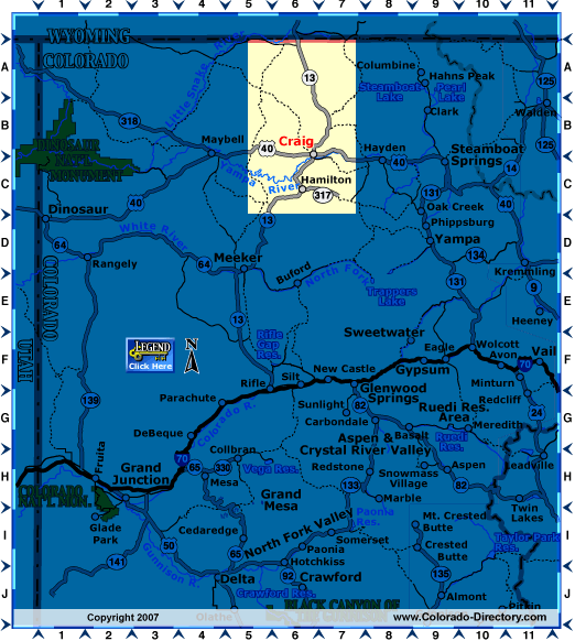 Northwest Colorado Map