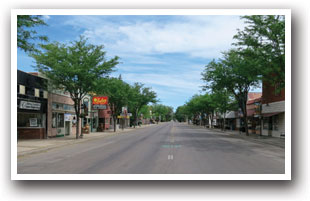 The Street of Downtown Crawford, Colorado