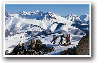 Skiers, Snowboarders, Mount Crested Butte, Colorado